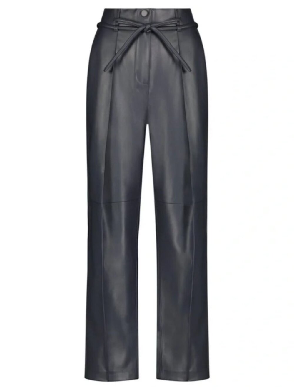 Mayson the Label Vegan Leather Pleat Front Tapered Pants in Periscope Size 14